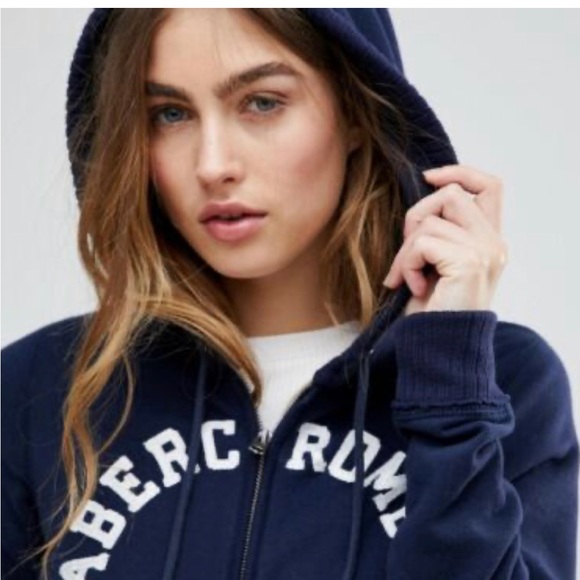 Abercrombie & Fitch Logo Zip Through Women’s Hoodie. Sz: S - Picture 7 of 7